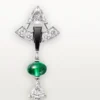 Kolczyki En Equilibre, szmaragd, pavé