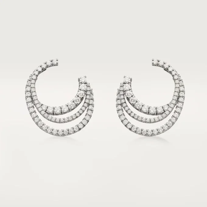 Kolczyki Etincelle De Cartier – białe złoto, diamenty – Cartier