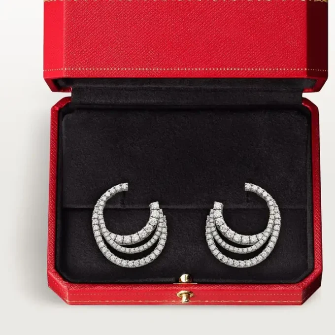 Kolczyki Etincelle De Cartier – białe złoto, diamenty – Cartier