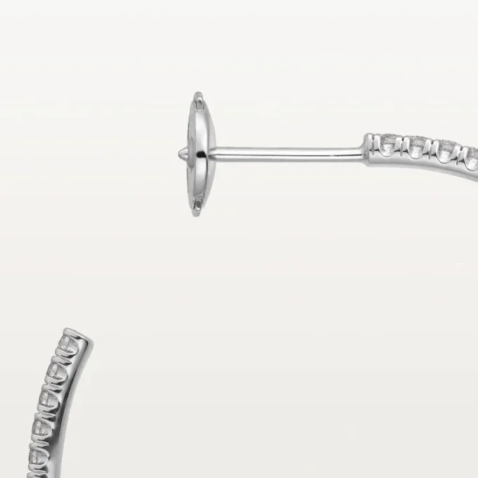 Kolczyki Etincelle De Cartier, duży model – białe złoto, diamenty – Cartier