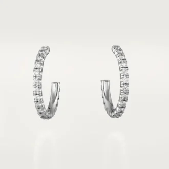 Kolczyki Etincelle De Cartier, mały model – białe złoto, diamenty – Cartier