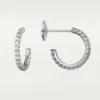 Kolczyki Etincelle De Cartier, mały model – białe złoto, diamenty – Cartier