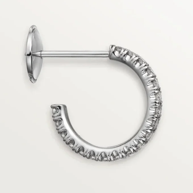 Kolczyki Etincelle De Cartier, mały model – białe złoto, diamenty – Cartier