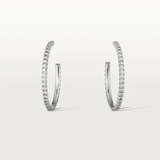 Kolczyki Etincelle De Cartier, model średni – białe złoto, diamenty – Cartier