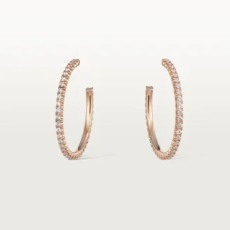 Kolczyki Etincelle De Cartier – różowe złoto, diamenty – Cartier