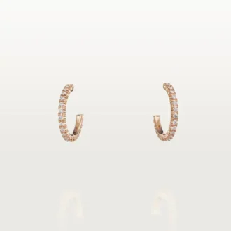 Kolczyki Etincelle De Cartier – różowe złoto, diamenty – Cartier