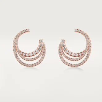 Kolczyki Etincelle De Cartier – różowe złoto, diamenty – Cartier