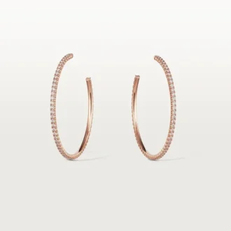 Kolczyki Etincelle De Cartier – różowe złoto, diamenty – Cartier