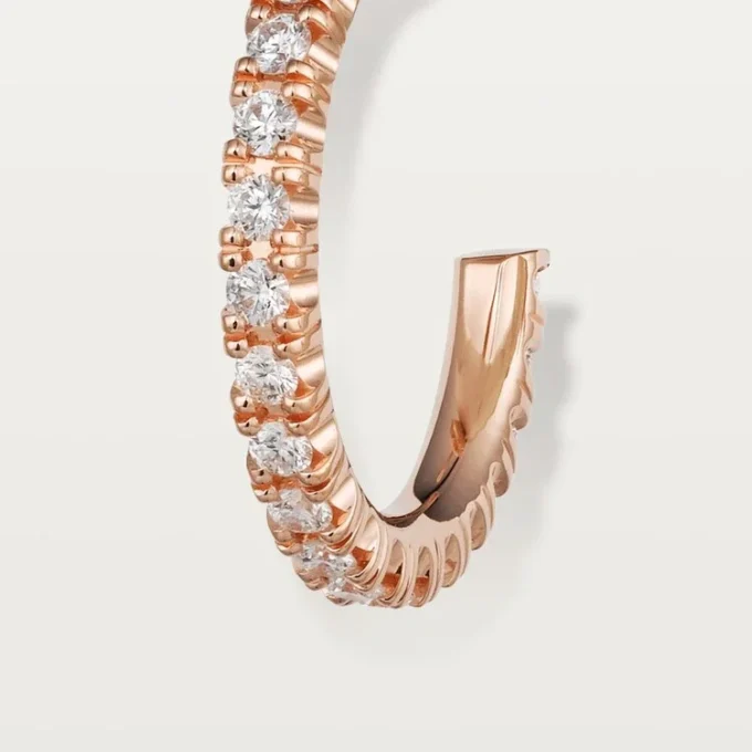 Kolczyki Etincelle De Cartier – różowe złoto, diamenty – Cartier