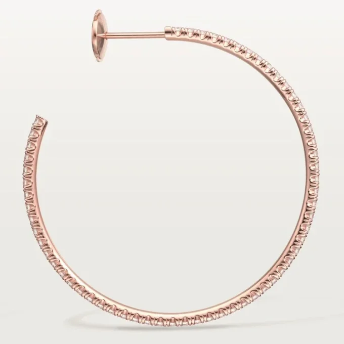 Kolczyki Etincelle De Cartier – różowe złoto, diamenty – Cartier