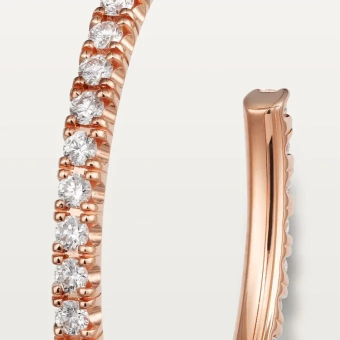 Kolczyki Etincelle De Cartier – różowe złoto, diamenty – Cartier