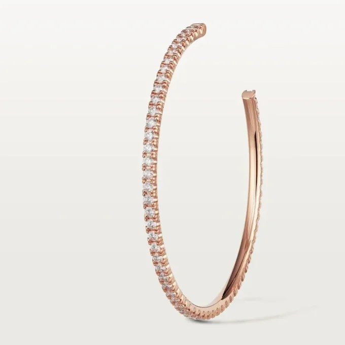 Kolczyki Etincelle De Cartier – różowe złoto, diamenty – Cartier