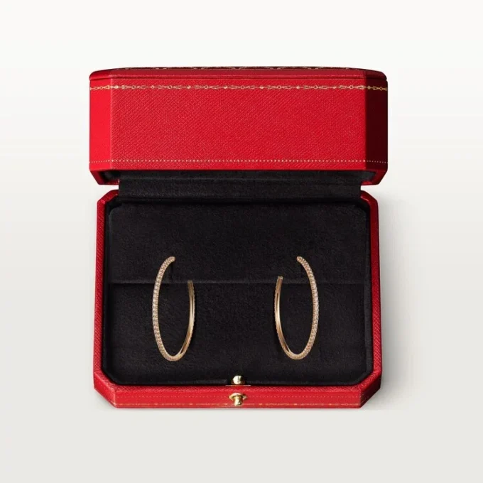 Kolczyki Etincelle De Cartier – różowe złoto, diamenty – Cartier