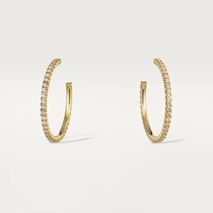 Kolczyki Etincelle De Cartier – żółte złoto, diamenty – Cartier
