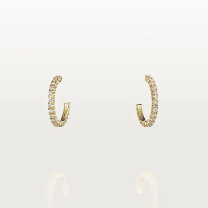 Kolczyki Etincelle De Cartier – żółte złoto, diamenty – Cartier