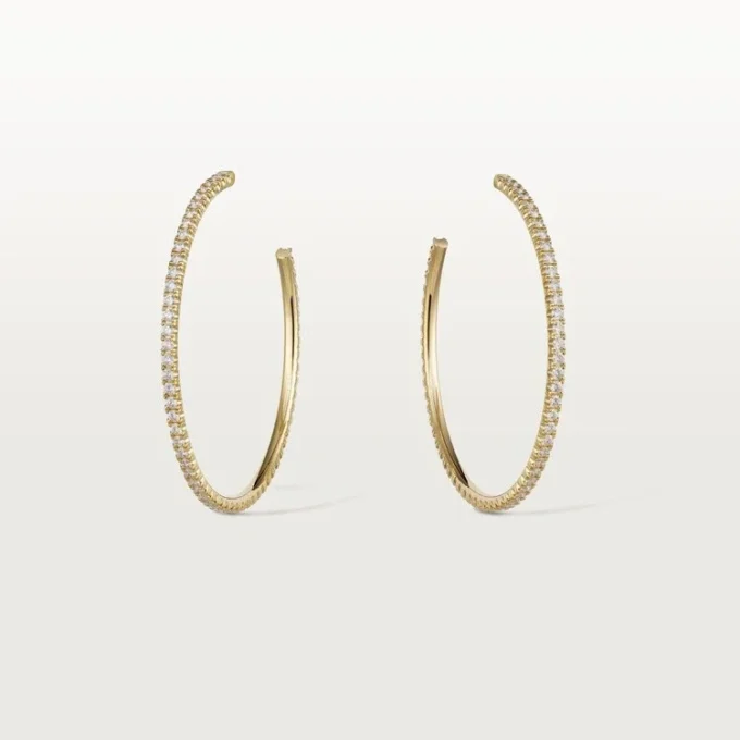 Kolczyki Etincelle De Cartier – żółte złoto, diamenty – Cartier
