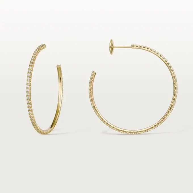 Kolczyki Etincelle De Cartier – żółte złoto, diamenty – Cartier
