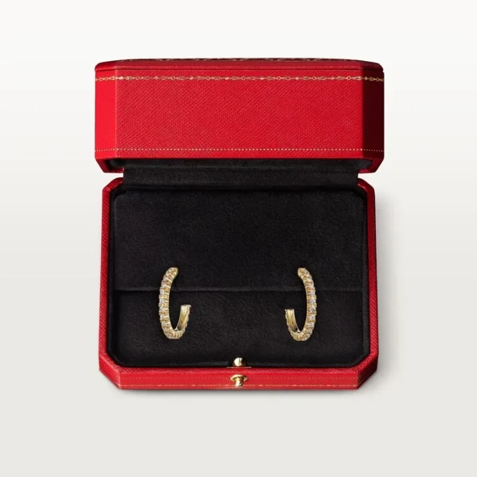 Kolczyki Etincelle De Cartier – żółte złoto, diamenty – Cartier