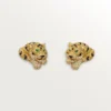 Kolczyki Faune Et Flore De Cartier, żółte, pomarańczowe i brązowe diamenty, pavé