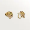 Kolczyki Faune Et Flore De Cartier, żółte, pomarańczowe i brązowe diamenty, pavé