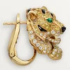 Kolczyki Faune Et Flore De Cartier, żółte, pomarańczowe i brązowe diamenty, pavé
