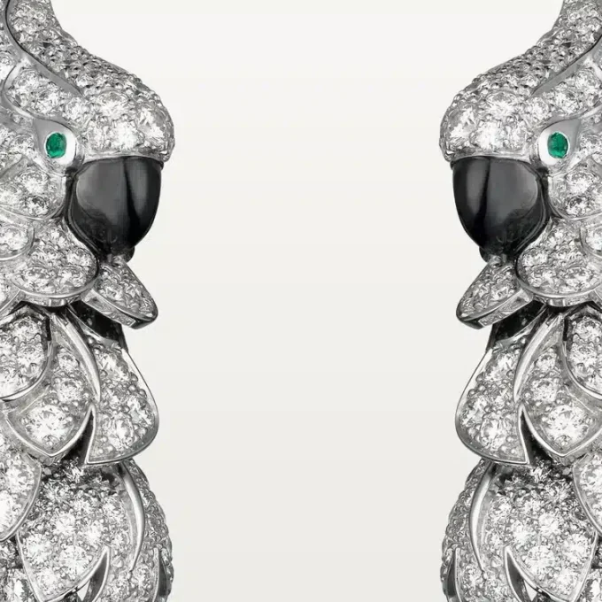 Kolczyki Faune Et Flore De Cartier, wysadzane