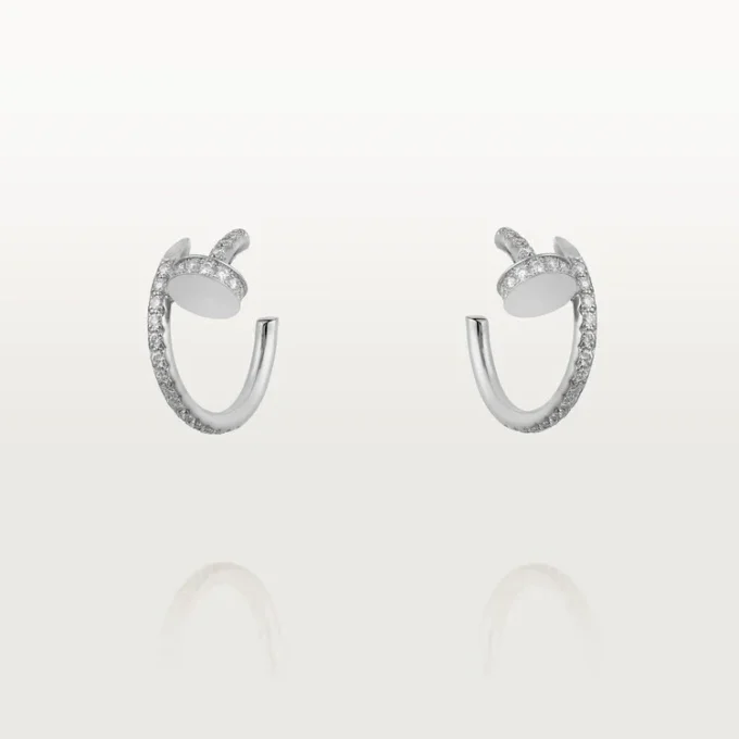 Kolczyki Juste Un Clou – białe złoto, diamenty – Cartier