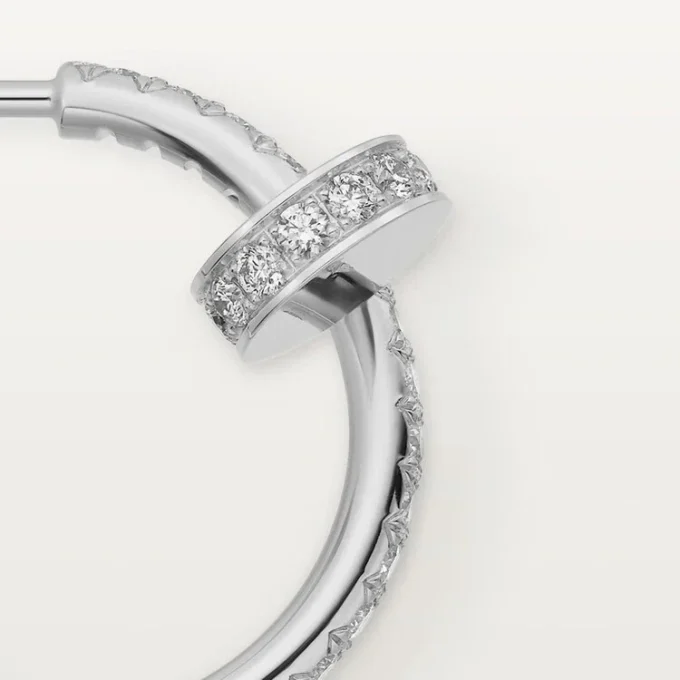 Kolczyki Juste Un Clou – białe złoto, diamenty – Cartier