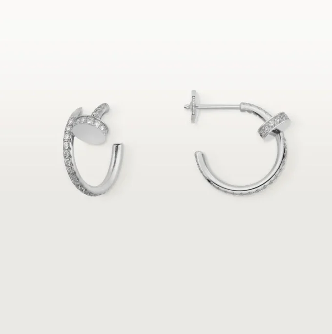 Kolczyki Juste Un Clou – białe złoto, diamenty – Cartier