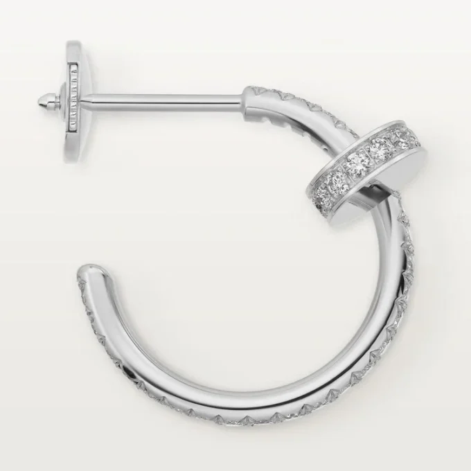 Kolczyki Juste Un Clou – białe złoto, diamenty – Cartier