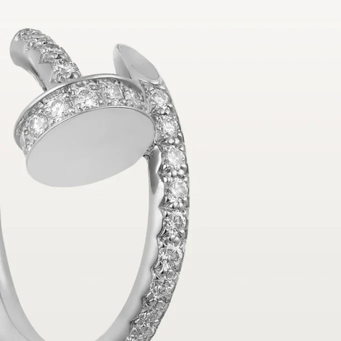 Kolczyki Juste Un Clou – białe złoto, diamenty – Cartier