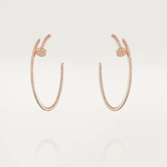 Kolczyki Juste Un Clou – różowe złoto, diamenty – Cartier