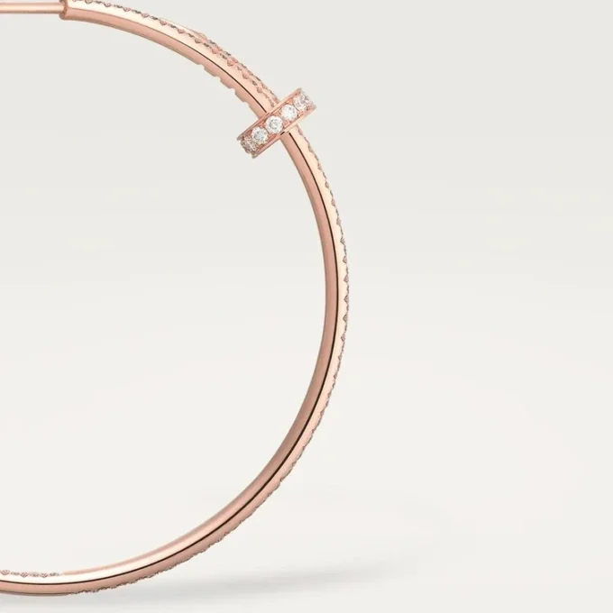 Kolczyki Juste Un Clou – różowe złoto, diamenty – Cartier