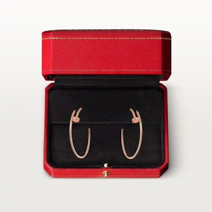 Kolczyki Juste Un Clou – różowe złoto, diamenty – Cartier