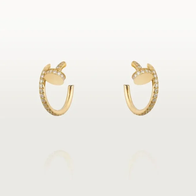 Kolczyki Juste Un Clou – żółte złoto, diamenty – Cartier