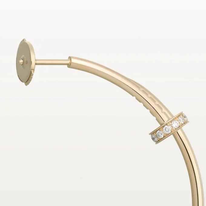 Kolczyki Juste Un Clou – żółte złoto, diamenty – Cartier