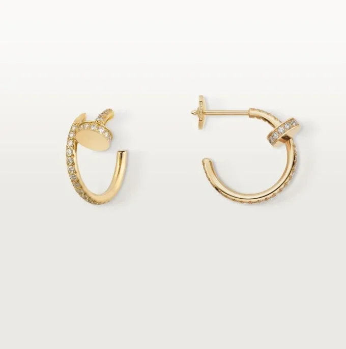 Kolczyki Juste Un Clou – żółte złoto, diamenty – Cartier