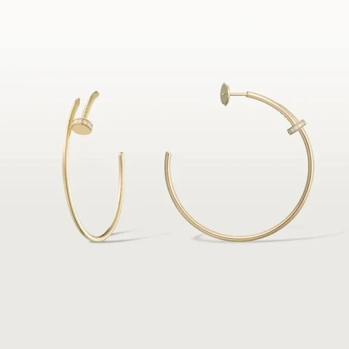 Kolczyki Juste Un Clou – żółte złoto, diamenty – Cartier