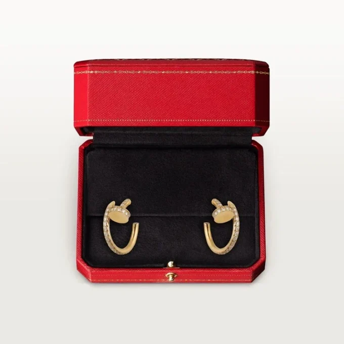 Kolczyki Juste Un Clou – żółte złoto, diamenty – Cartier