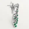 Kolczyki koła Le Voyage Recommence, szmaragdy, wysadzane