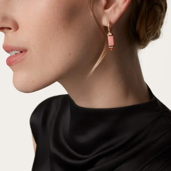 Kolczyki Les Berlingots De Cartier typu sleeper, diamenty