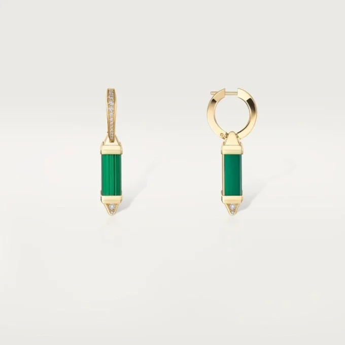 Kolczyki Les Berlingots De Cartier typu sleeper, diamenty