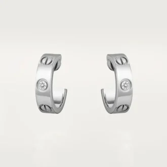 Kolczyki Love, 2 diamenty – białe złoto, diamenty – Cartier