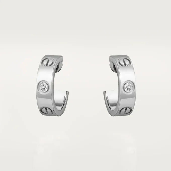 Kolczyki Love, 2 diamenty – białe złoto, diamenty – Cartier