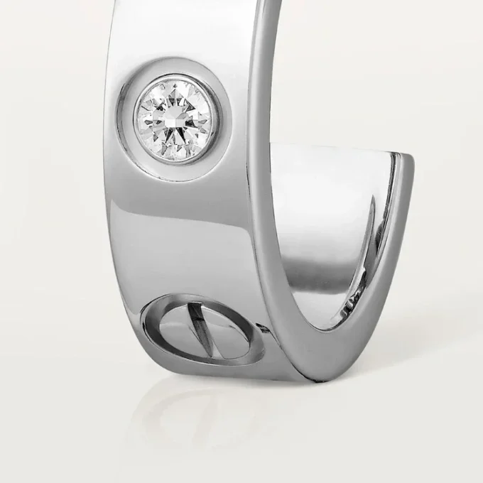Kolczyki Love, 2 diamenty – białe złoto, diamenty – Cartier