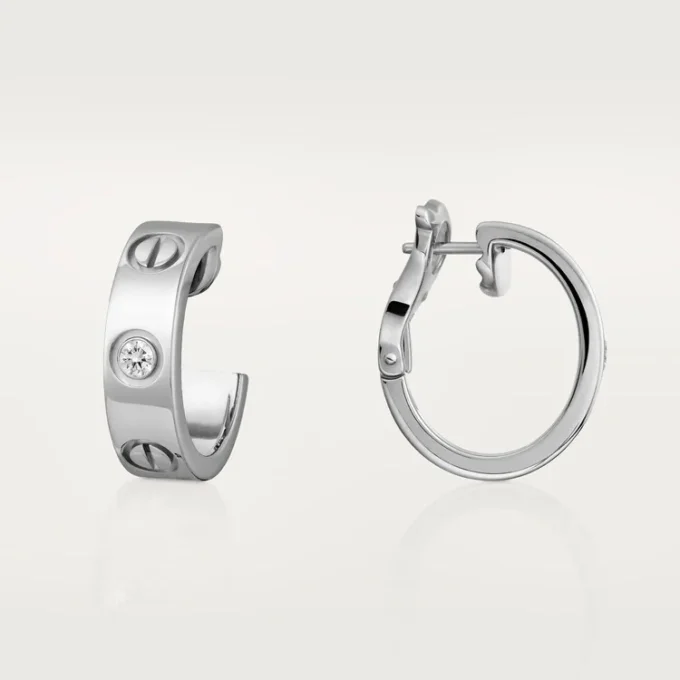Kolczyki Love, 2 diamenty – białe złoto, diamenty – Cartier