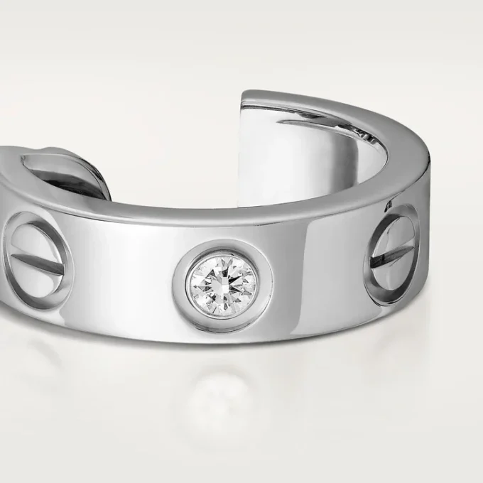 Kolczyki Love, 2 diamenty – białe złoto, diamenty – Cartier