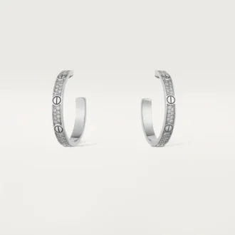 Kolczyki Love – białe złoto, diamenty – Cartier