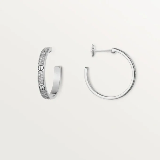 Kolczyki Love – białe złoto, diamenty – Cartier