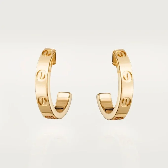 Kolczyki Love Hoop – żółte złoto, mały model | Cartier Us
